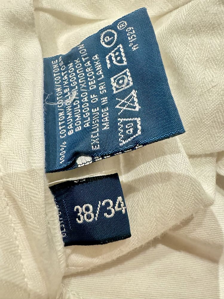 Spodnie Polo Ralph Lauren 38/34 białe spodnie MĘSKIE  bawełniane