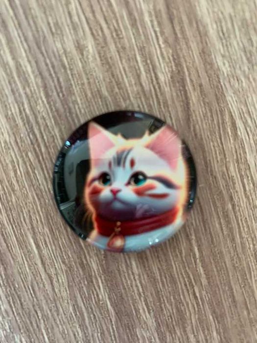 Komplet 4 nowych trójwymiarowych magnesów na lodówkę z kotami