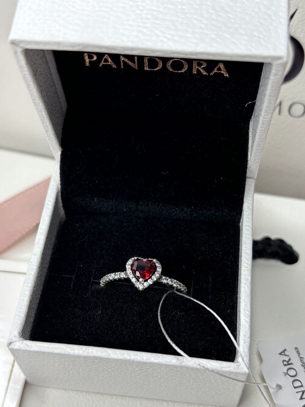 Каблучка Пандора Pandora кольцо сердце серце
