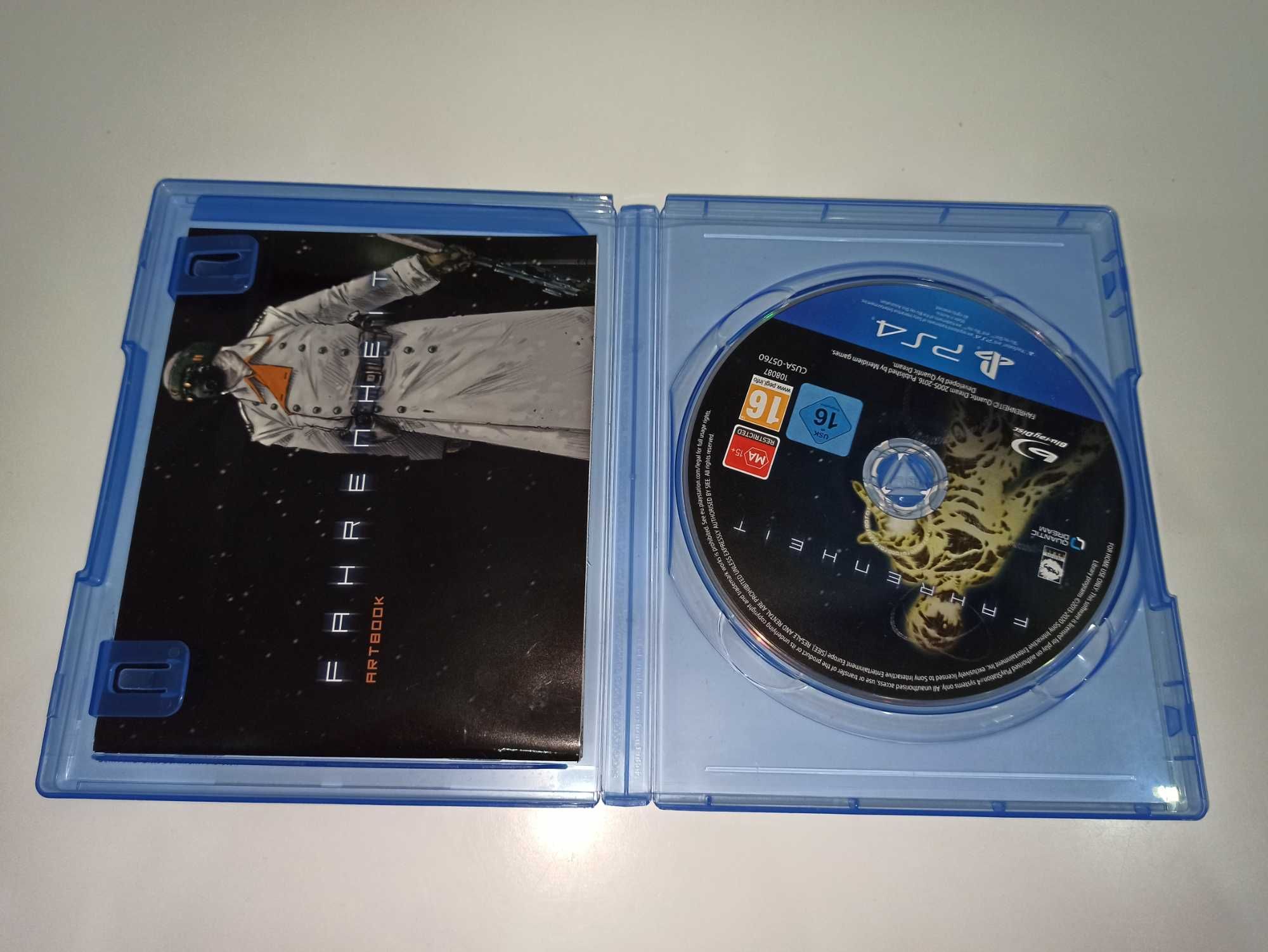 ps4 FAHRENHEIT + ART BOOK gra przygodowa z akcją remaster UNIKAT