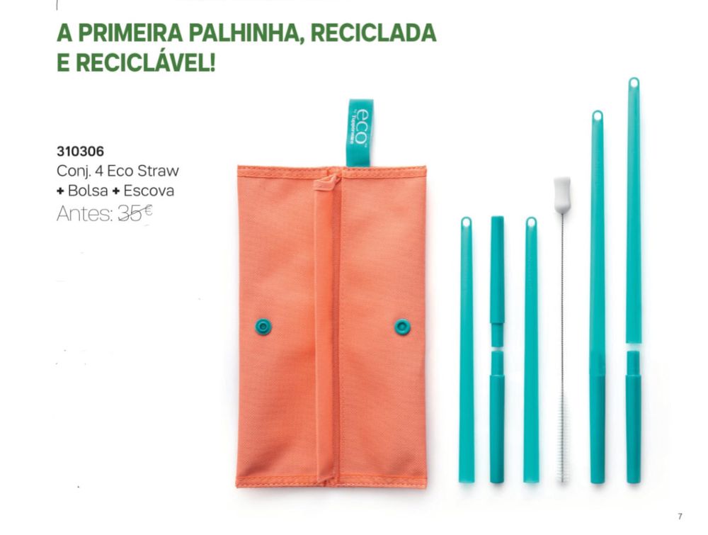 Conjunto Palhinhas com Estojo Tupperware