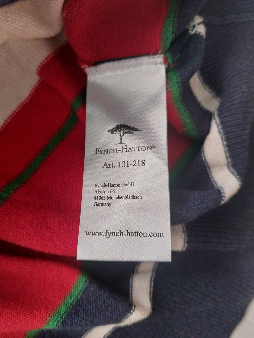 Kolorowy sweter w paski Fynch Hatton, sweter bawełna premium