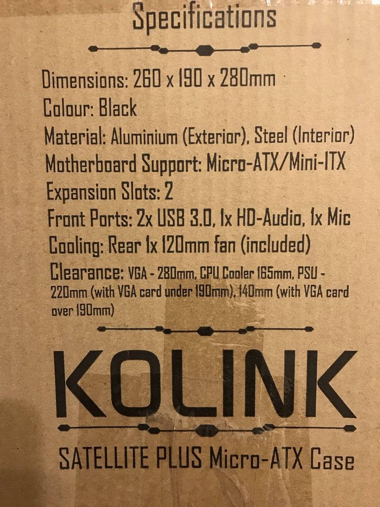 Корпус компʼютерний KOLINK Satellite Plus Micro-ATX Case
