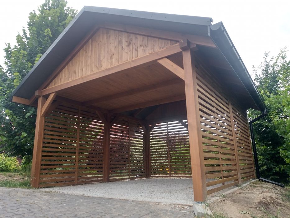 Zadaszenie carport wiata garażowa drewniana na auto