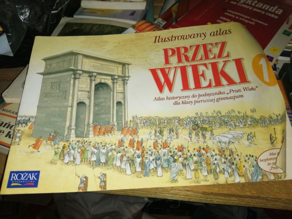 Przez wieki 1 podręcznik do gimnazjum + atlas 2005 Rożak