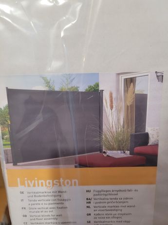 Osłona tarasowa Livingston antracyt 300 x180 cm
