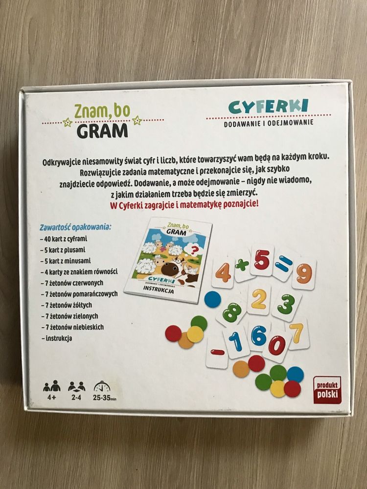 Znam bo gram. Cyferki Trefl gra 4+