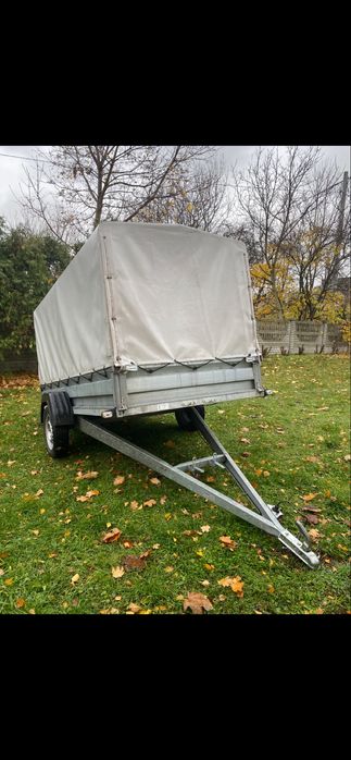 Przyczepka lekka DMC 750 kg platforma - wywrotka zarejestrowana