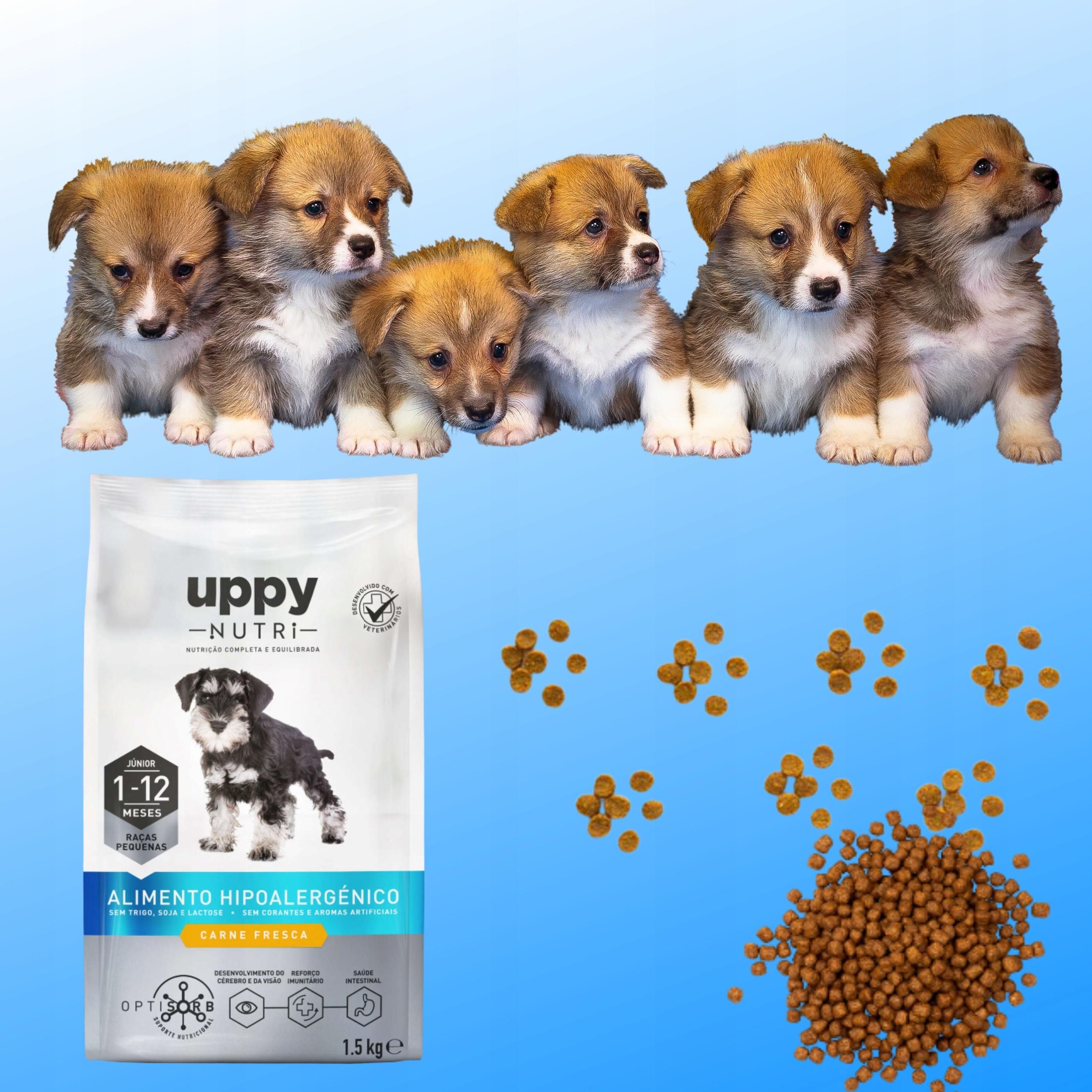 Sucha Karma Uppy Nutri Premium Bezzbożowa dla Szczeniąt 1,5kg