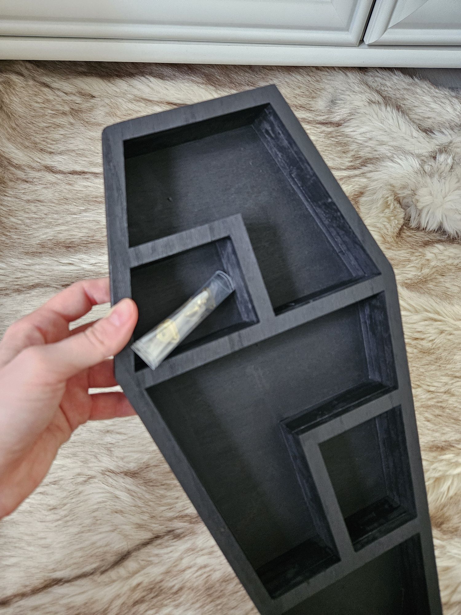 Półka trumna trumienka czarna coffin shelf