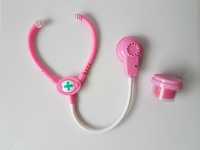 Różowy stetoskop lekarski z efektem dźwiękowym Nowa różowa ciastolina