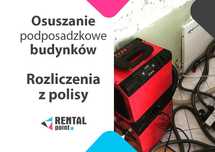 OSUSZANIE podposadzkowe budynków PO ZALANIU wynajem osuszaczy