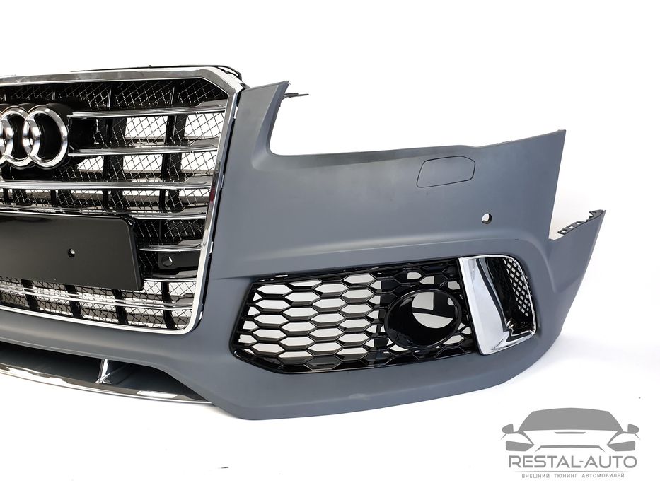 Передний бампер в стиле W12 на Audi A8 D4 2014-2017 год ауди а 8