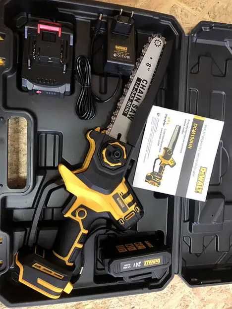 Аккумуляторная цепная пила DeWalt DCM190HN 24V 5Аh с смазкой веткорез