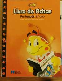 Livro escolar 2 ano Português Alfa. Livro de fichas