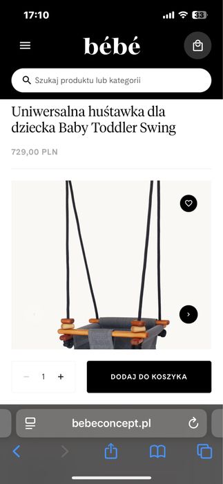 SOLVEJ huśtawka dla dziecka Baby Toddler Swing do domu i na zewnątrz