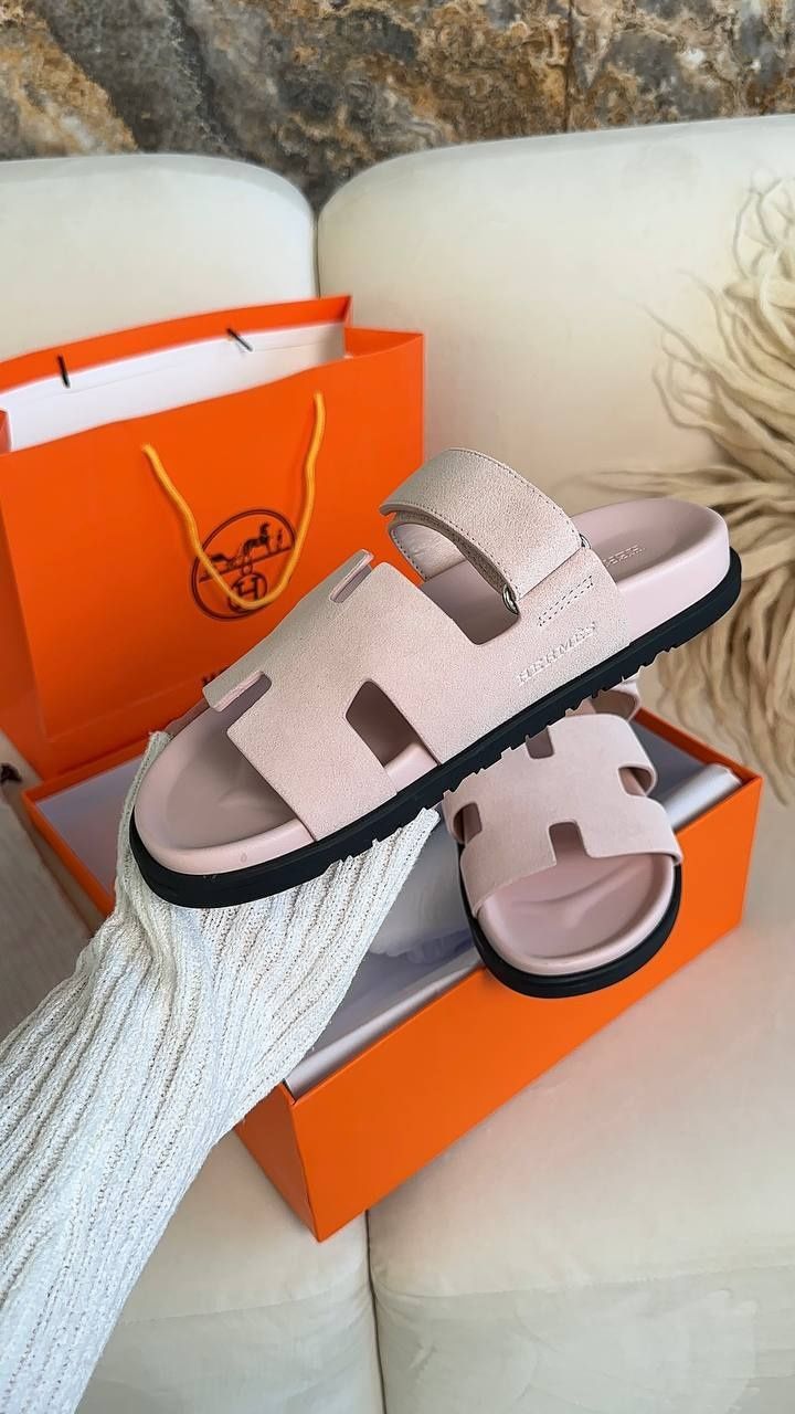 р36-40 Шльопанці Hermes Chyrpe Pink