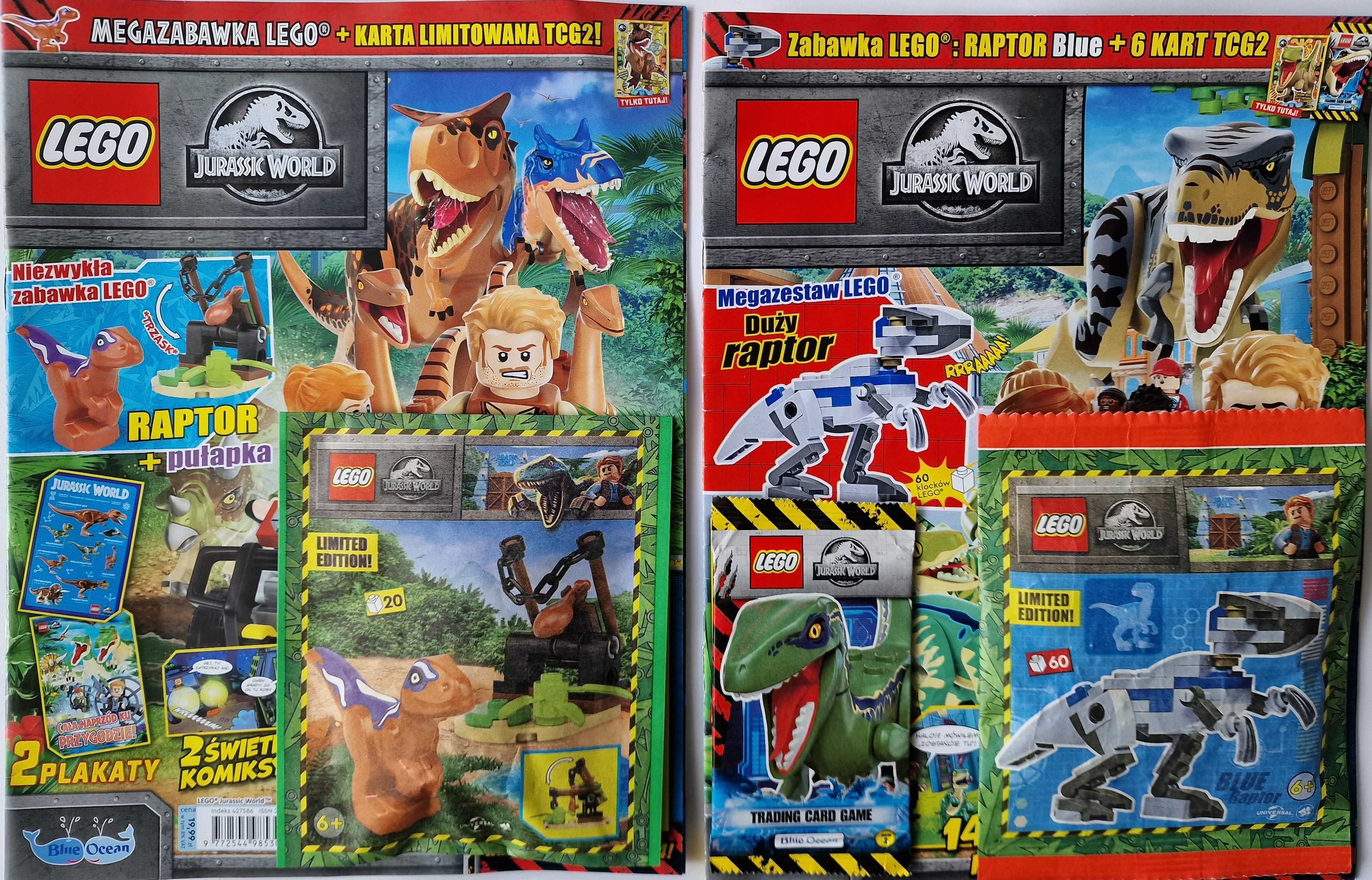 Kolekcja 9 szt LEGO JURASSIC WORLD Park Jurajski+klocki