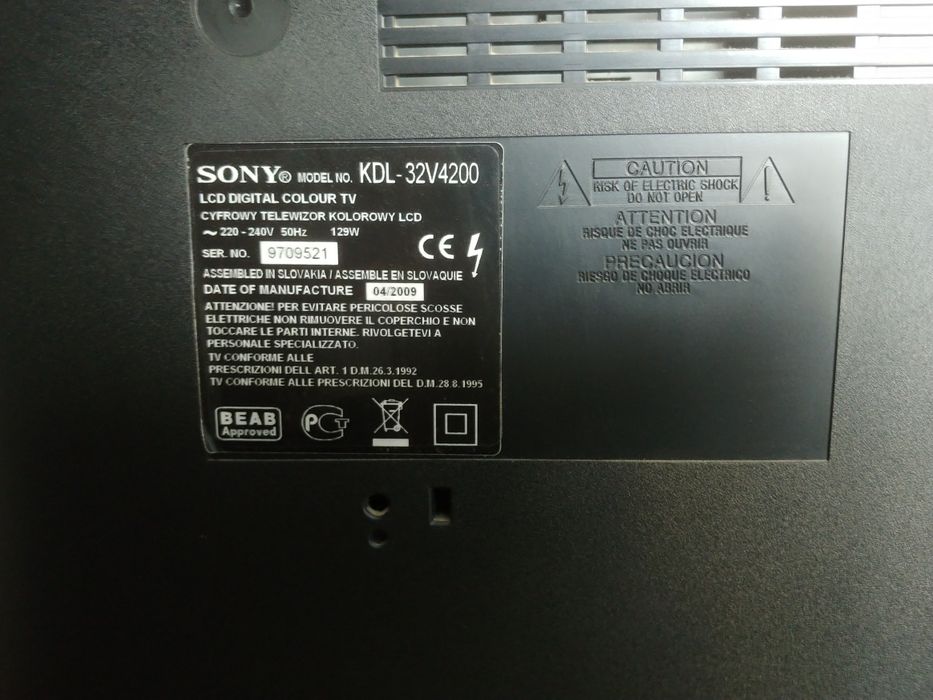 Телевізор SONY BRAVIA KDL-32V4200 HD Ready