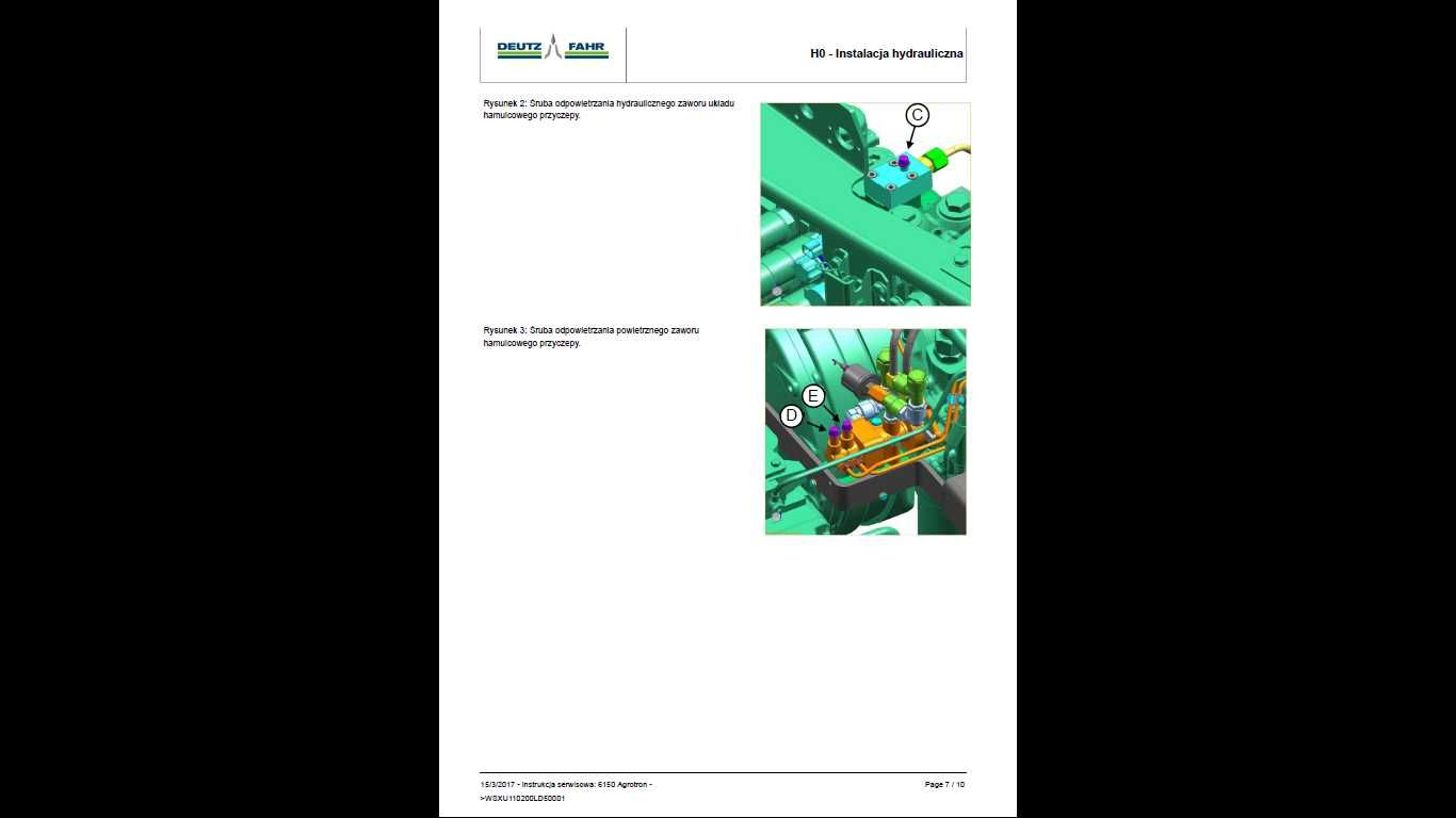 DEUTZ FAHR AGROTRON 6150 instrukcja napraw po POLSKU!