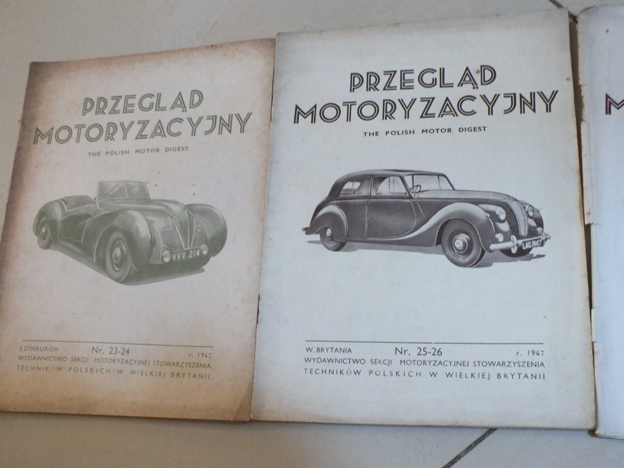 1947 PRZEGLĄD Motoryzacyjny  EDINBURGH 23/24 25/26 27 UNIKAT