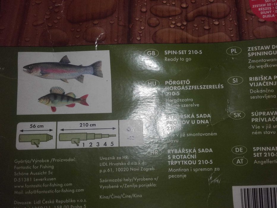 zestaw wędkarski plus siatka na narybek gratis spiningowy nowy, spinni