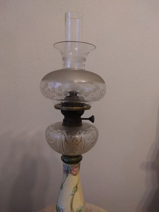 Lampa Naftowa stara majolika