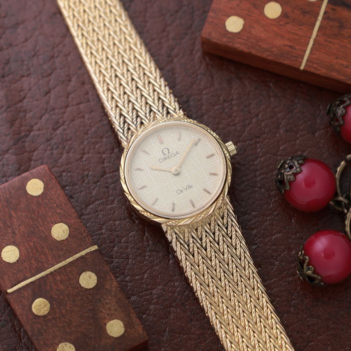 Zegarek damski Omega deville lady piekne zlocony