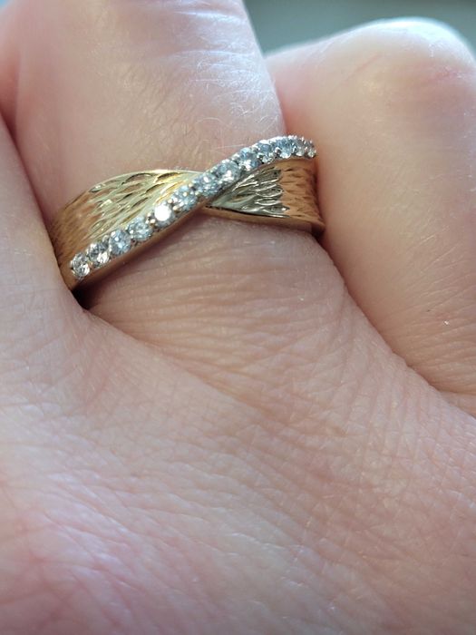 Okazja!Pierścionek z brylantami próba 585