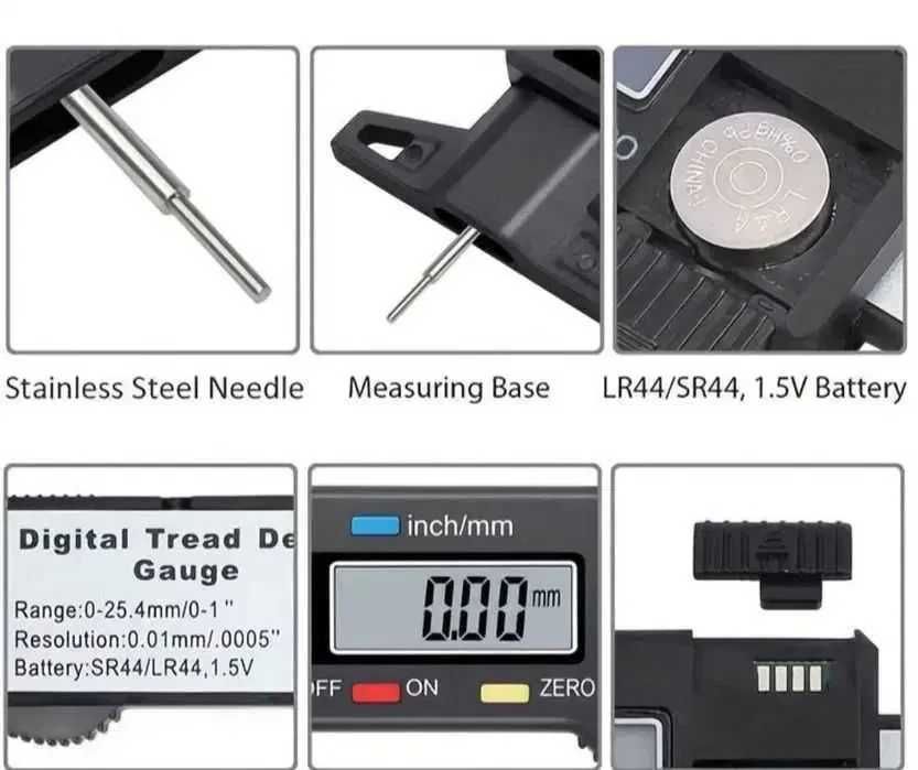 Cyfrowy miernik głębokości bieżnika i nie tylko