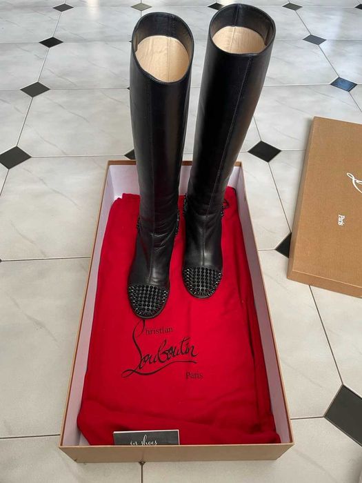 Чоботи Christian Louboutin Black Egoutina Flat