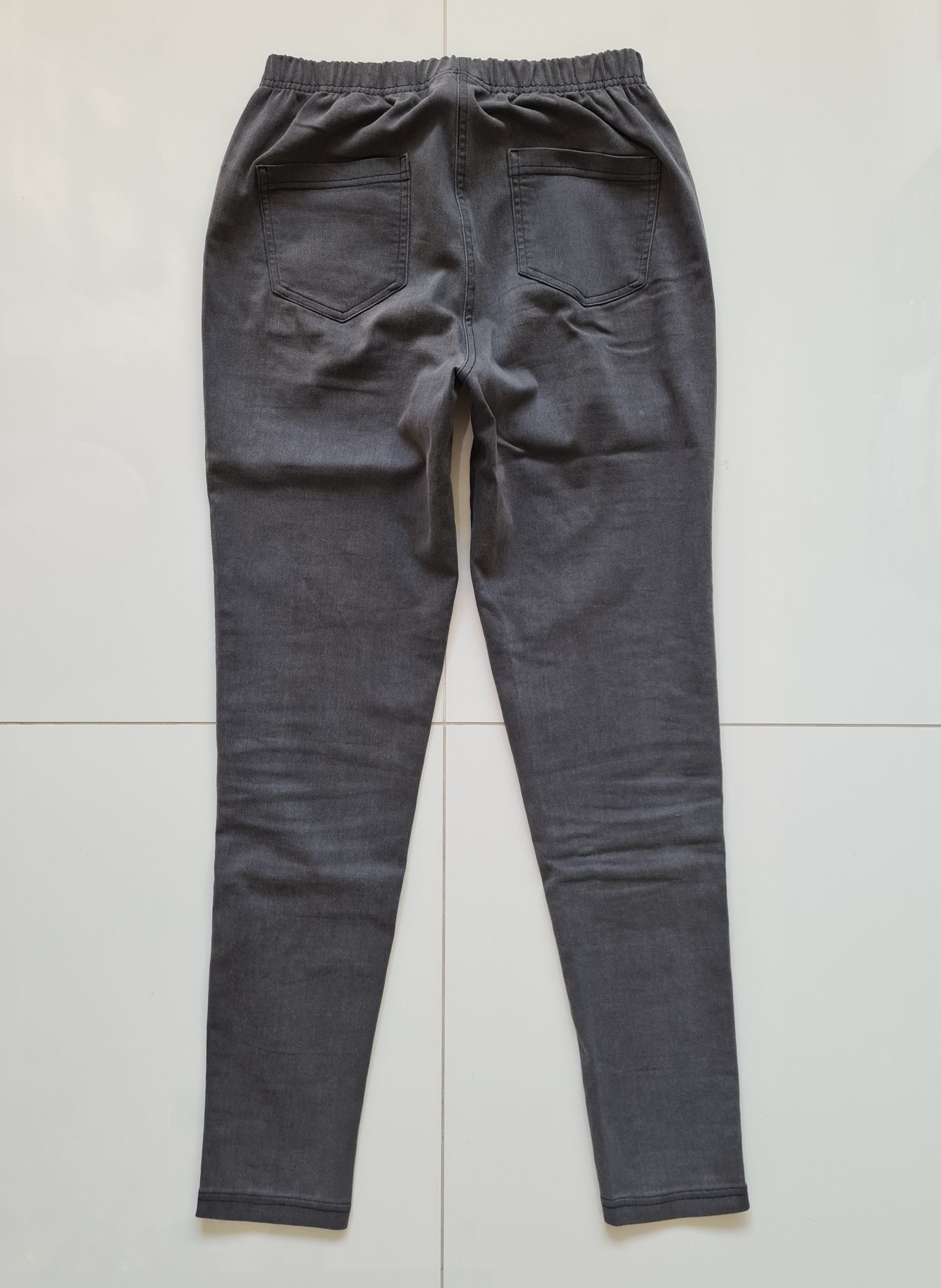 Calzedonia jeansowe spodnie tregginsy z naszywkami S