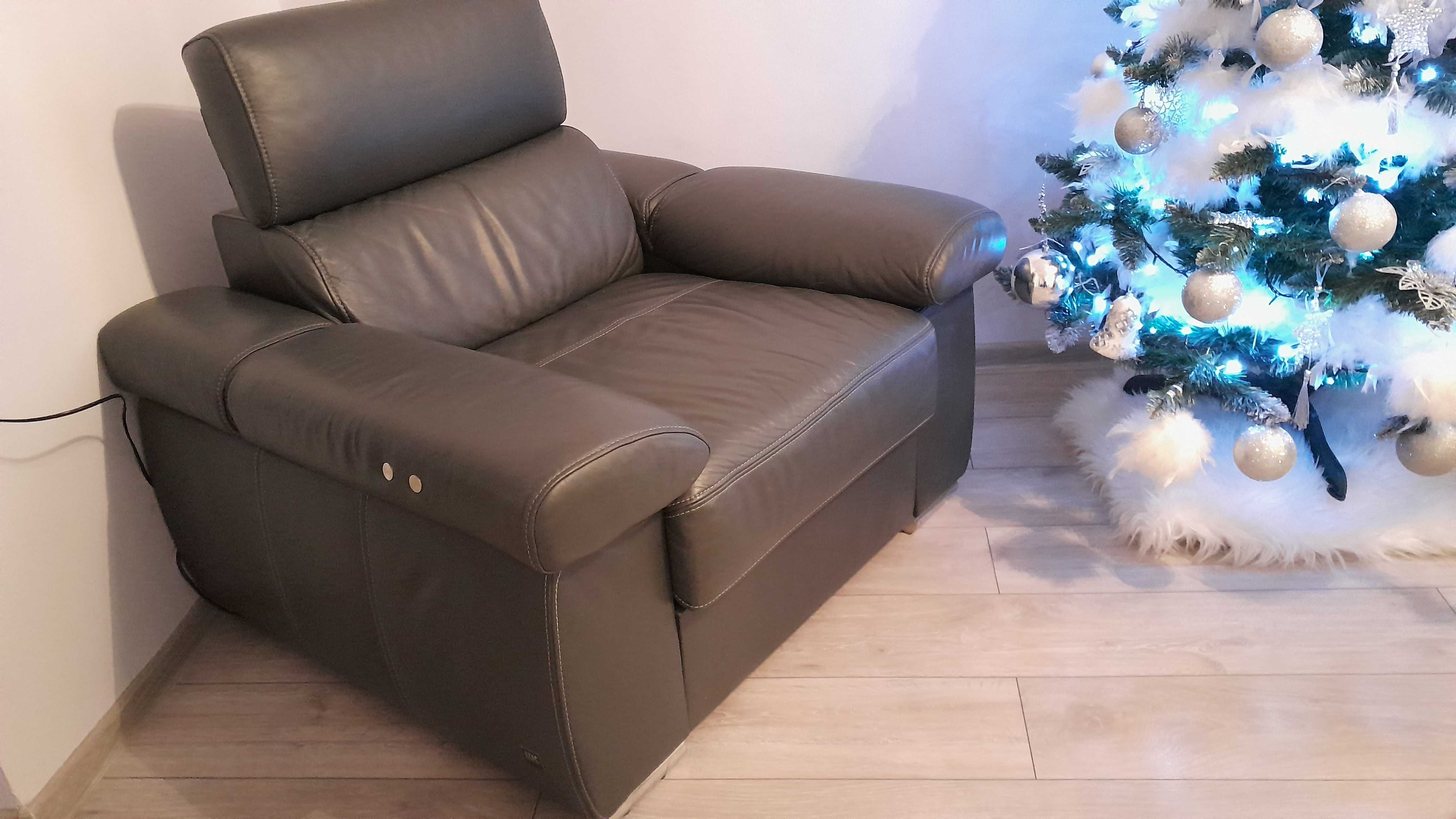 Fotel skórzany Zoom z funkcją Relax -  elegancki i nowoczesny