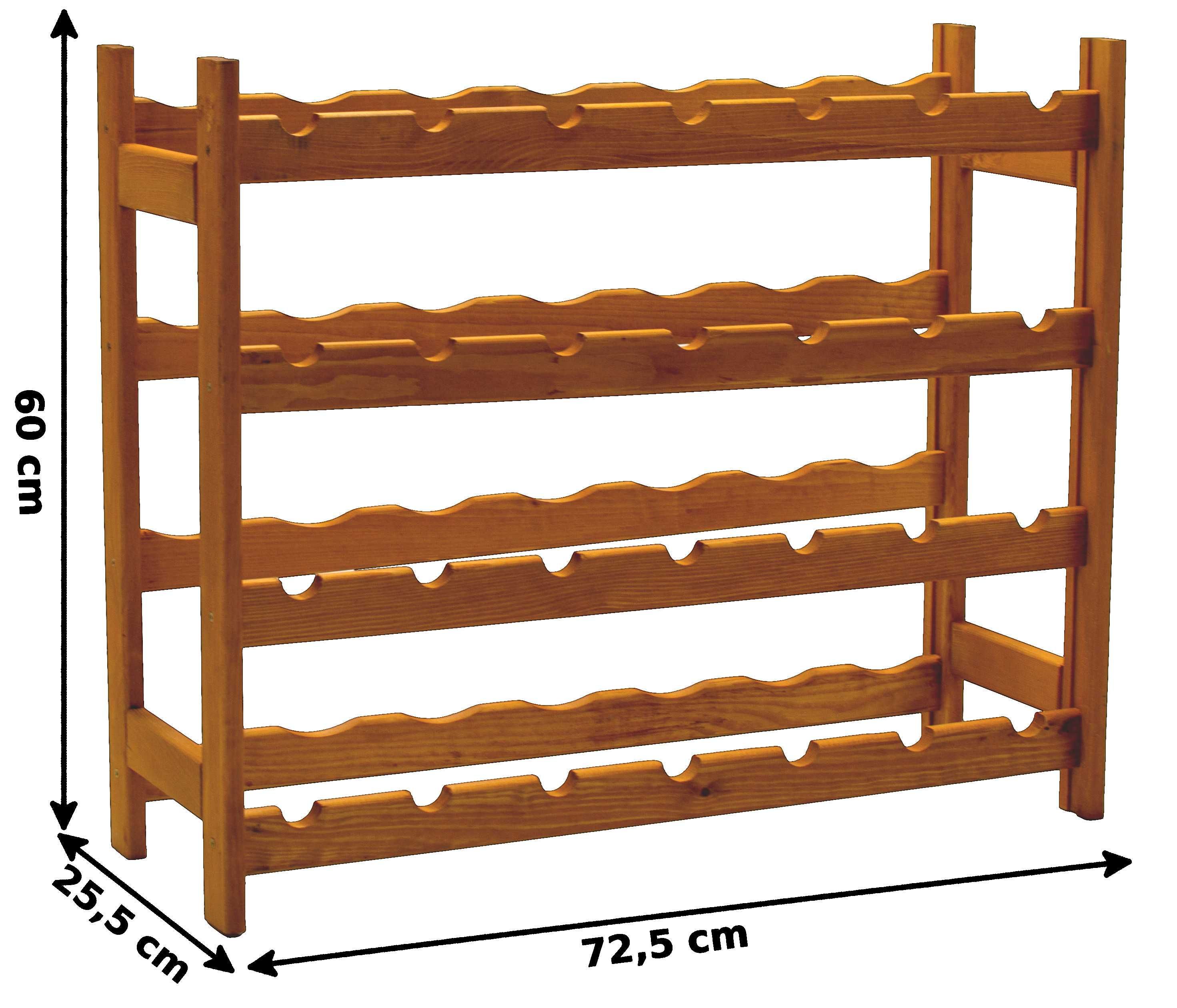 Drewniany regał stojak na wino 28 butelek 4 KOLORY