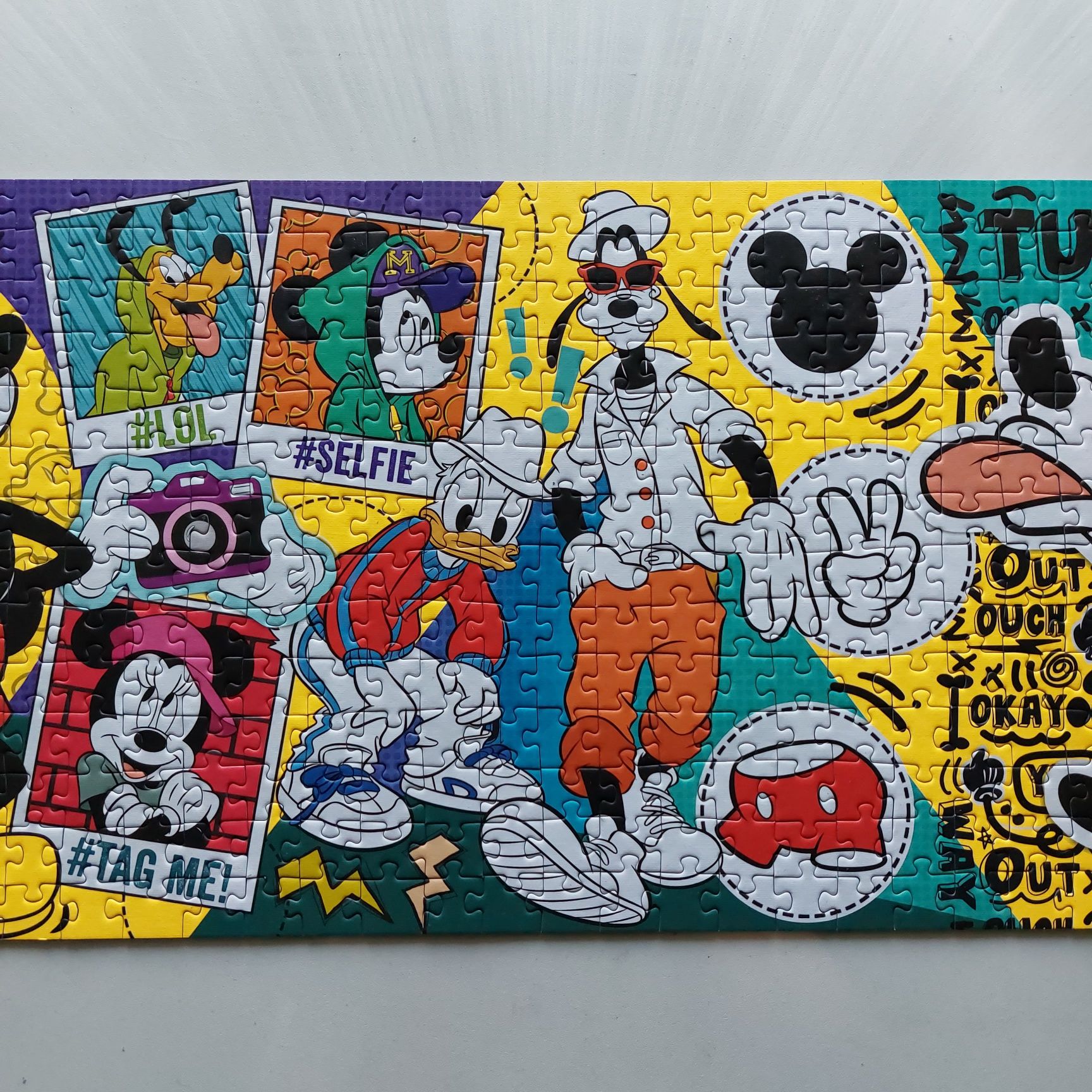 Ponumerowane puzzle 500 panorama mickey myszka Miki Trefl disney