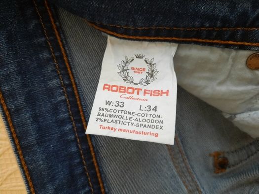 Продам новые джинсы мужские фирма Robotfish синие р.33 Турция