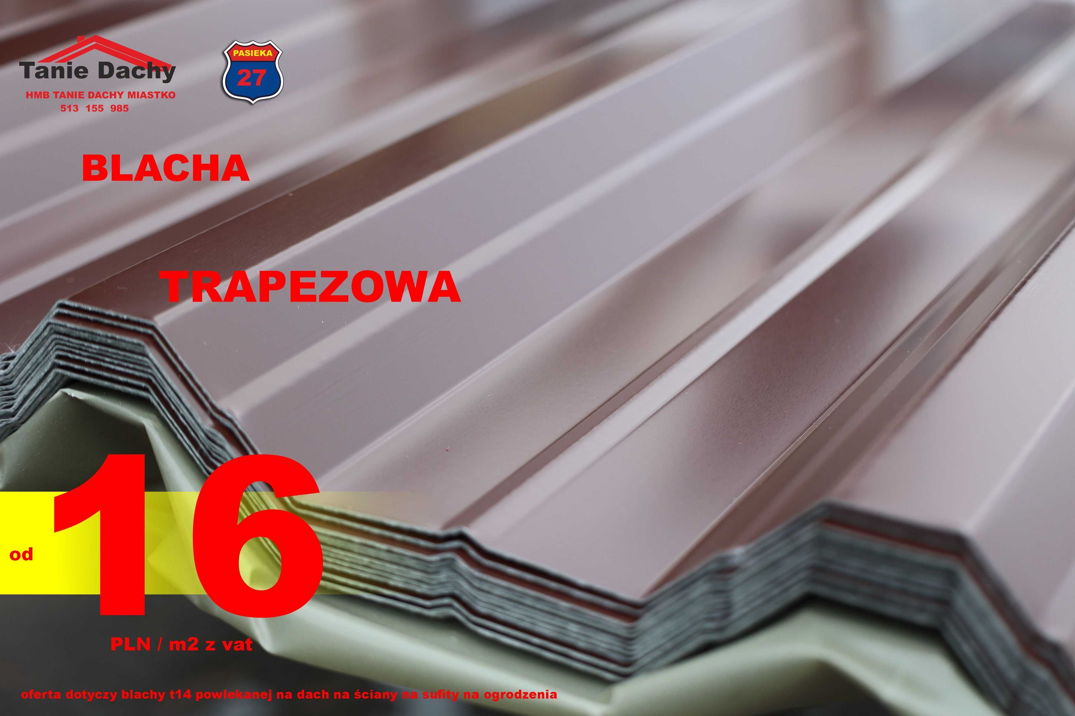 Blacha trapez trapezowa na dach cena brutto