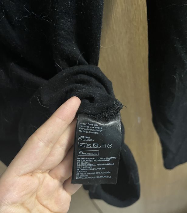 Body dopasowane czarne wiązane na dekolcie h&m 34 XS 36 S hm