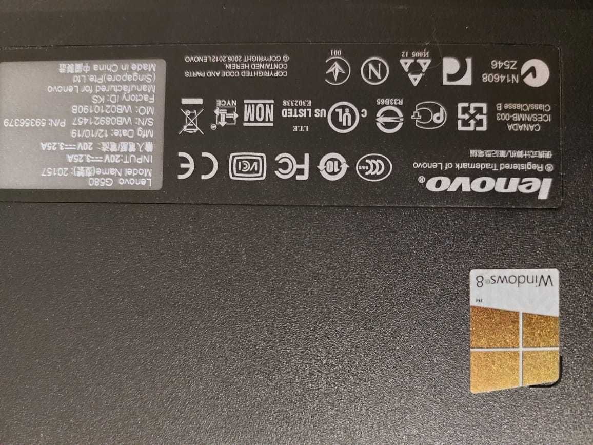 Продам ноутбук Lenovo G580