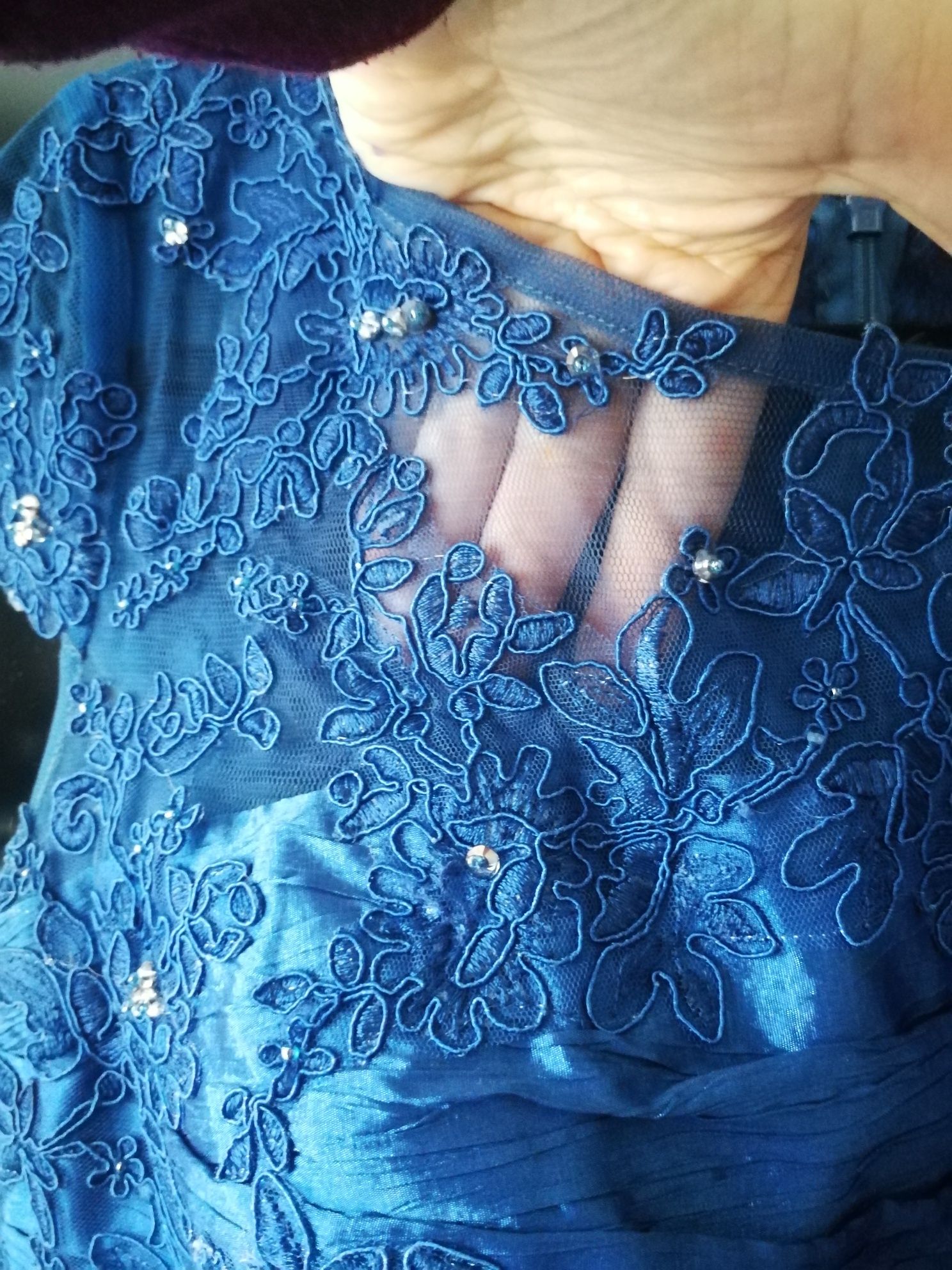 Wizytowa kobaltowa sukienka Molton rozmiar 44