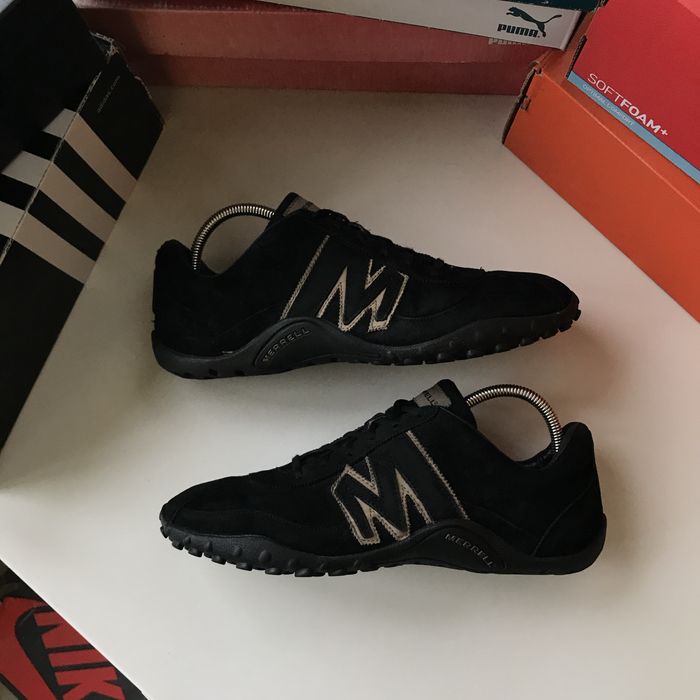 Merrell обувь кросівки чорні шкіра розмір 45 на осінь прошиті оригінал