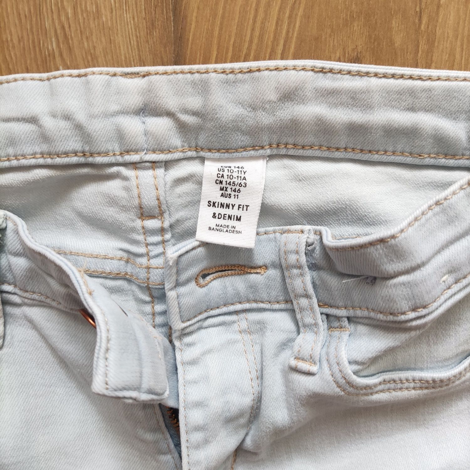 Spodnie jeansy dziury, h&m ,pull & bear,roz 146, 32