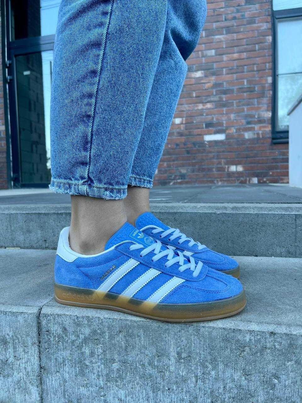 жіночі кросівки Adidas Gazelle Indior Shoes Blue (36-40 р.)