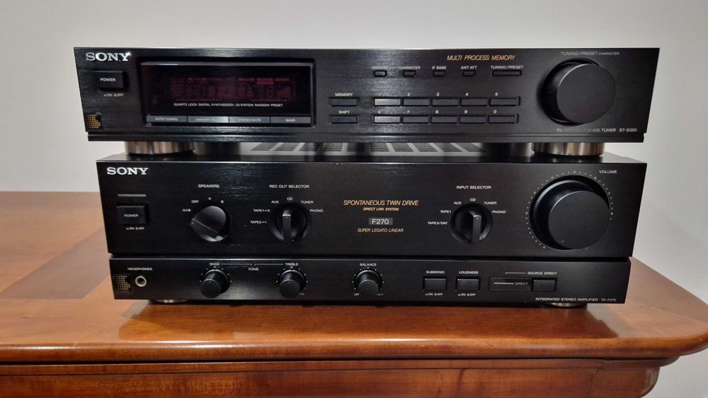 Amplificador Stereo SONY TA-270 + Tuner FM-AM(Rádio) SONY ST-S320