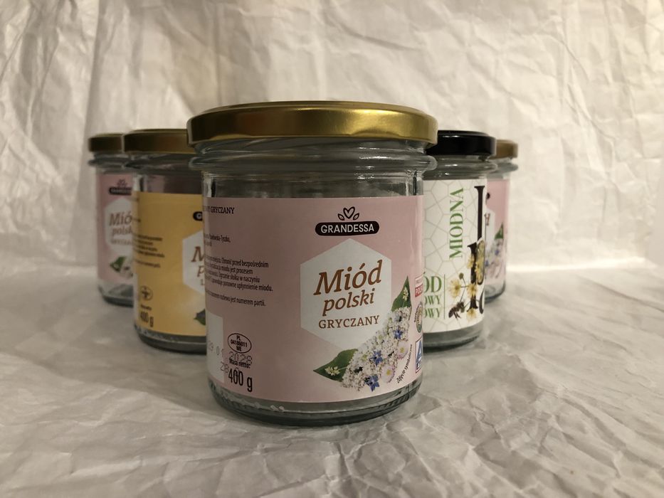 Komplet 6 słoików 350 ml z metalową zakrętką