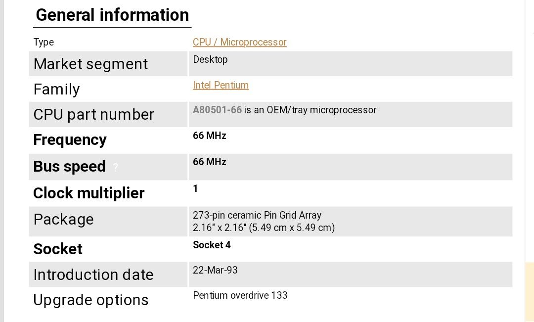 Intel Pentium 66