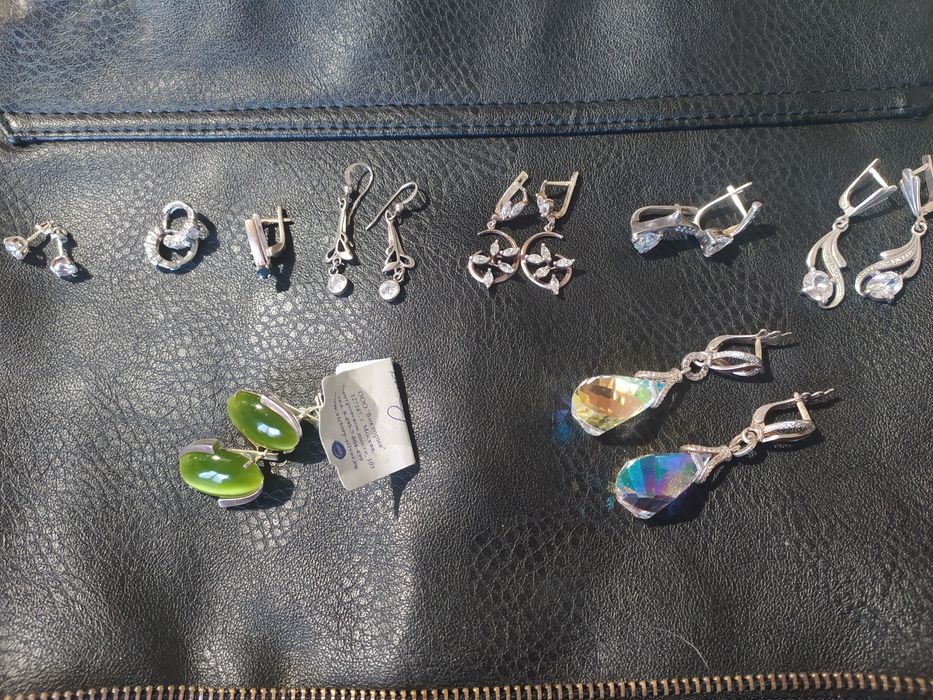 Серьги серебро своё