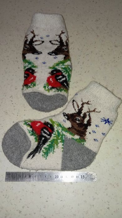 Шерстяные носки,по стельке 15-17 см,24-27 размер ноги. 70 грн