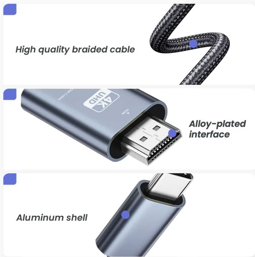 Кабель USB Type-C - HDMI 2м