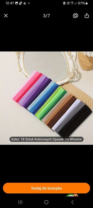 Opaski na włosy dużo kolorów